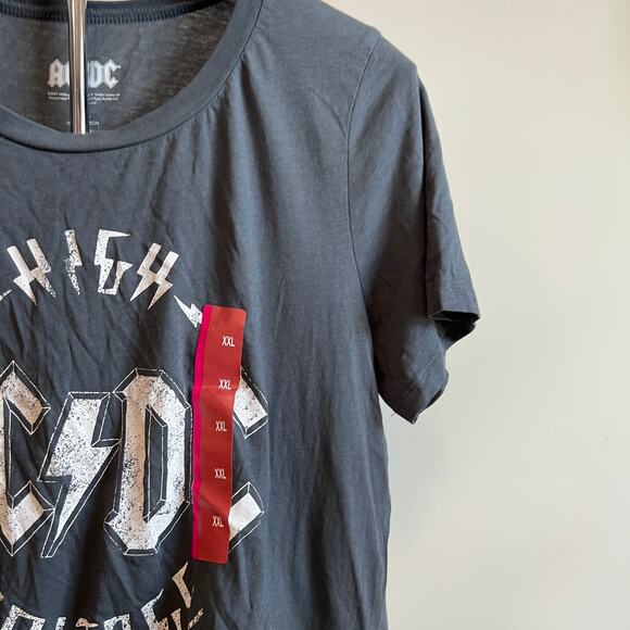 AC DC High Voltage Women's Gray Graphic T-Shirt - Size XXL - Brand New - Picture 5 of 7